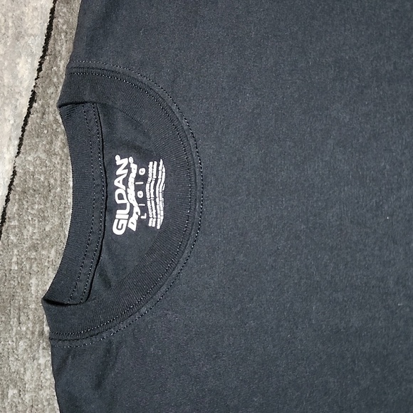 GILDAN DRYBLEND DOUBLE STITCH BLACK LARGE CREW-NECK TEE-SHIRT - Picture 2 of 11